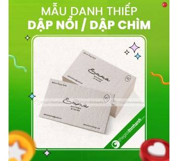 Mẫu Name Card Dập Nổi